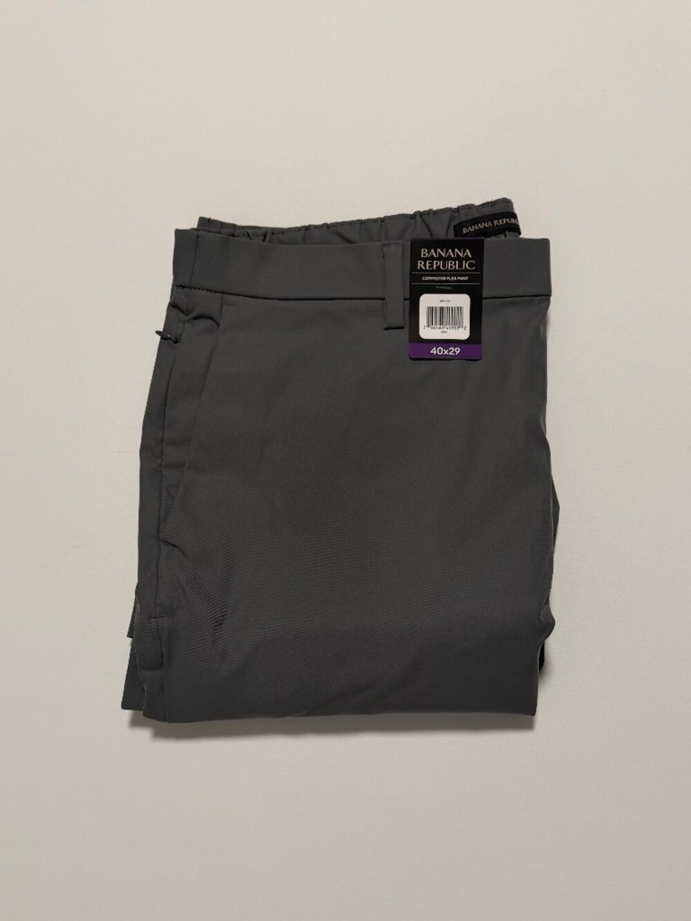 Banana Republic Commuter Flex Pants *NWT Flex Waist Gray Men's size 40x29 NEW